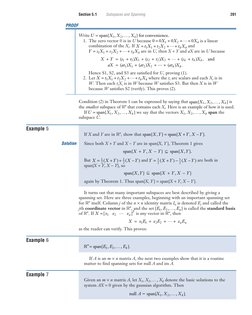 PROOF
Write
1. The zero vector 0 is in U because 
is a linear
combination of the Xi. If 
and
are in U, then X + Y and aX are