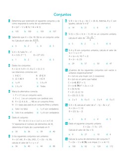 1.	
Determina por extensión el siguiente conjunto y da
como respuesta la suma de sus elementos.
8.	
Si B = {a + b; a – b}; C