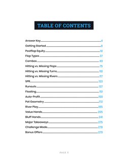 PA G E  5
TABLE OF CONTENTS
Answer Key.....................................................................................