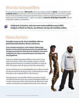 6Confira vídeo da Microsoft sobre o Mesh: https://youtu.be/Jd2GK0qDtRg.
Em março do ano passado, a Microsoft já havia anuncia