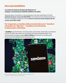 Mercado Imobiliário
Segundo alguns investidores e outras pesquisas, este valor pode dobrar em 2022, 
podendo alcançar a marca