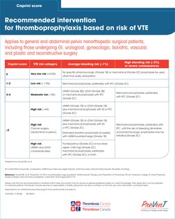 Caprini VTE Risk Assessment Guide | PDF | Thrombosis | Medical Specialties