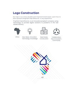 Logo Construction
Our logo is our most valuable and important brand asset. Learn how to 
best represent PropTech Hub Africa I