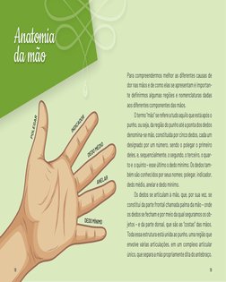 Anatomia
da mão
Para compreendermos melhor as diferentes causas de 
dor nas mãos e de como elas se apresentam é importan­
te