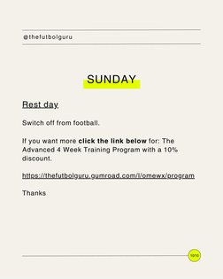 Weekly Football Training Schedule | PDF