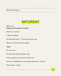 Footballer Weekly Routine Weekly Football Training Schedule | PDF