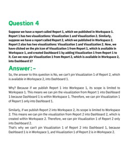 Suppose we have a report called Report 1, which we published in Workspace 1.
Report 1 has two visualizations: Visualization 1