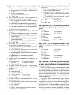 5
25.
The Ishikawa Mission during its visit to India emphasized
on
(a)
future economic co-operation between Japan and India.
