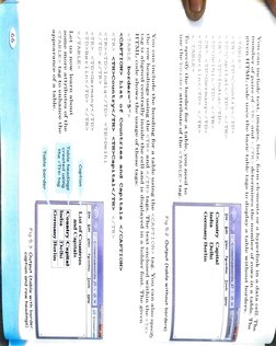 You can include text, images, lists, form elements or a hyperlink in a data cell. Tho 
number of pairs of <TR> and </TR> dete