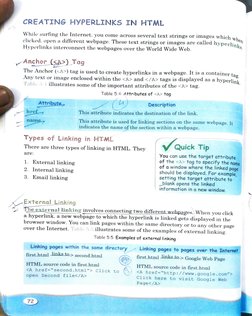 CREATING HYPERLINKS IN HTML 
when 
While surfing the Internet, you come across several text strings or images which wh 
ks 
c