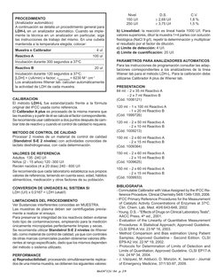 864107124 / 04   p. 2/9
PROCEDIMIENTO
(Analizador automático)
A continuación se detalla un procedimiento general para 
LDH-L