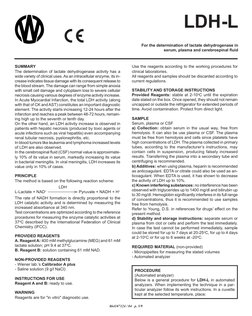 864107124 / 04   p. 5/9
LDH-L 
C
For the determination of lactate dehydrogenase in 
serum, plasma and cerebrospinal fluid
SUM