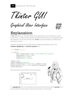 Tkinter GUI Challenges 124-132 | PDF | Graphical User Interfaces ...