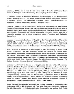 viii
Contributors
(Indiana, 2003). He is also the co-editor and co-founder of Chiasmi Inter-
national: Trilingual Studies Co