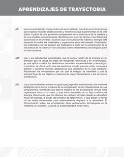 APRENDIZAJES DE TRAYECTORIA
Las y los estudiantes comprenden qué es la materia y conciben sus interacciones 
para explicar mu
