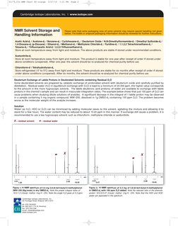 NMR Solvent Data and Peaks Chart | PDF | Deuterium | Nuclear Magnetic ...