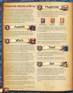 Character Abilities in Detail
This section explains each character’s abilities in full detail. 
Remember, character abilities
