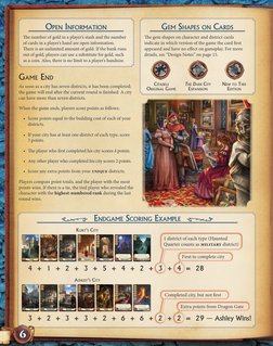 Game End
As soon as a city has seven districts, it has been completed; 
the game will end after the current round is finished