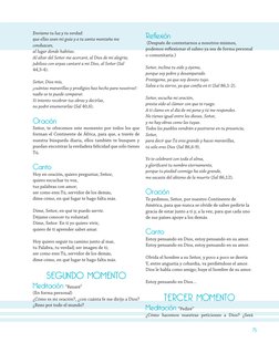 75
Envíame tu luz y tu verdad:
que ellas sean mi guía y a tu santa montaña me 
conduzcan,
al lugar donde habitas.
Al altar de