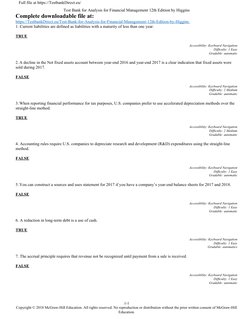 Test Bank For Analysis For Financial Management 12th Edition by