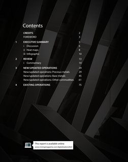 CREDITS	
	
	
	
	
	
2
	
FOREWORD	
	
	
	
	
	
3
1	
EXECUTIVE SUMMARY	
	
	
	
5
i	 Discussion		
	
	
	
	
6
ii	 Heat maps