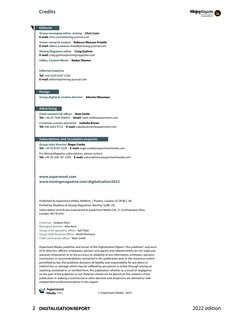 2022 edition
2
Credits
Published by Aspermont Media, WeWork, 1 Poultry, London, EC2R 8EJ, UK. 
Printed by Stephens & George M