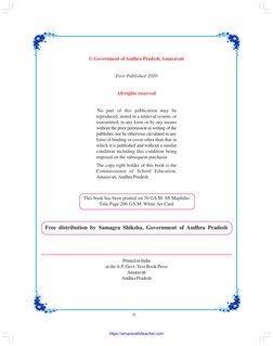 © Government of Andhra Pradesh, Amaravati
First Published 2020
All rights reserved
No part of this publication may be
reprodu