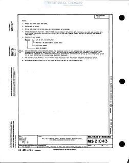 MS21043 Specifications Overview | PDF