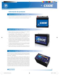 3
Información de producto
• 
Batería standard con garantía de 6 meses de reemplazo sin costo.
• 
Cumple con los requerimiento
