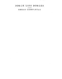 Jorge Luis Borges Obras Completas Tomo I PDF | PDF | Poesía | Clásicos