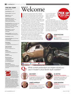 March 2017 3
COMMENT EDITOR’S LETTER
www.completekitcar.co.uk (http://www.completekitcar.co.uk) (http://www.completekitcar.co