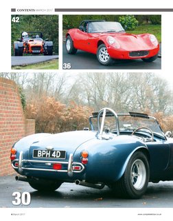 4 March 2017
CONTENTS MARCH 2017
www.completekitcar.co.uk (http://www.completekitcar.co.uk)
36
42
30
