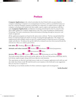 Preface
Computer Applications in the school curriculum for class X deals with concepts related to
computer technology. Compu
