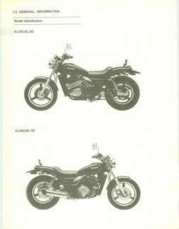 Kawasaki EL 250 Eliminator - 87 A - 97 - Service Manual Supplement