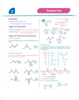 Complex Compounds Isomers Chart.pdf Isomerism - Handwritten Notes | PDF | Conformational Isomerism | Isomer