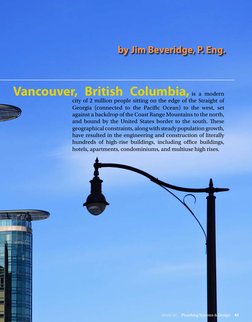 by Jim Beveridge, P. Eng.
Vancouver, British Columbia, is a modern 
city of 2 million people sitting on the edge of the Strai
