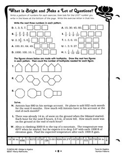 Pizzaz Bridge To Algebra PDF | PDF