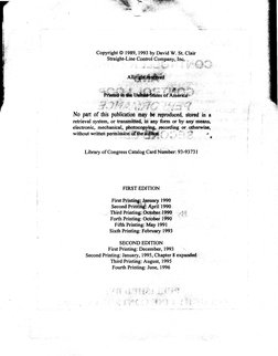 , 
,' ., 
' 
-~ 
' 
' ' 
' 
' . 
' 
,- -.··-
"' ' ' 
Library of Congress Catalog Card Number: 93-93 731 
FIRST EDITION 
First