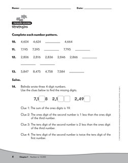 Name:   
 
Date:  
Chapter 1 
Numbers to 10,000
4
© 2009 Marshall Cavendish International (Singapore) Private Limited. Copyin