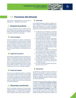 Todo almacén —dependiendo de la clase, del tipo de
productos, etc.— desempeña estas funciones:
A. Recepción de productos
La r