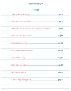 Cuadernillo de Ejercicios para la Ansiedad | PDF | Ansiedad | Las emociones
