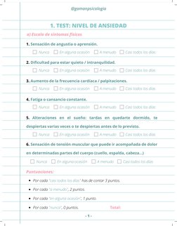 Cuadernillo de Ejercicios para la Ansiedad | PDF | Ansiedad | Las emociones