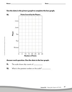67
© Marshall Cavendish International (Singapore) Private Limited.
      Lesson 13.1 Making Bar Graph
s with Scale
s
Name: