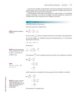 SIMPLIFYING RADICAL EXPRESSIONS
SECTION 9.2
711
© 2001 McGraw-Hill Companies
Example 4
Simplifying Radical Expressions
Write