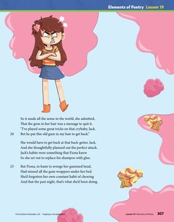 307
Lesson 19  Elements of Poetry
Elements of Poetry  Lesson 19
	
	
So it made all the sense in the world, she admitted,