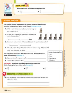 Math Trainer
Online Assessment 
and Intervention
Personal 
my.hrw.com
Guided Practice
The number of dogs compared to the numb