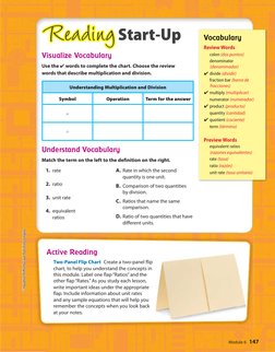 Reading Start-Up
Active Reading
Two-Panel Flip Chart Create a two-panel flip 
chart, to help you understand the concepts in
