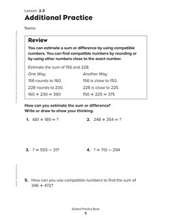 Reveal Math Student Practice Book Sampler 3 | PDF | Postcard | Mathematics