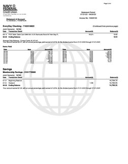 Page 3 of 4
 
08-15
 
POS Debit- Debit Card 3869 08-13-23 Starbucks Store 09 Palm Bay FL
 
08-08
 
ACH
 
              145.