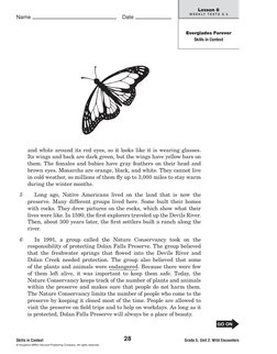 Skills in Context
© Houghton Mifflin Harcourt Publishing Company. All rights reserved.
Grade 5, Unit 2: Wild Encounters
 
Nam